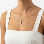 Kadın gümüş minimal kalp kolye