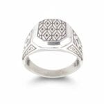 Sade Motifli Erkek Gümüş Yüzük