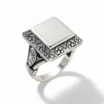 Erkek gümüş yüzük kişiselleştirilebilir taşsız gümüş erkek yüzük