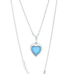 Mavi Taşlı Kadın Gümüş Kolye