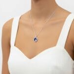 Kadın gümüş kolye , Çift taraflı seni seviyorum yazılı gümüş kolye