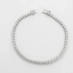 Sıvama Zirkon Taşlı 925 Ayar Gümüş Su Yolu Bileklik