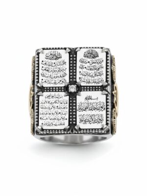 4 sureli erkek gümüş yüzük