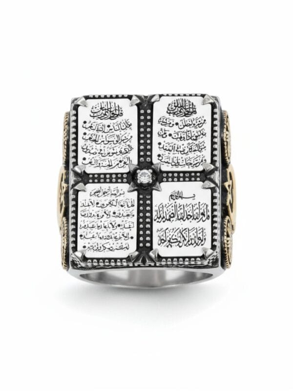 4 sureli erkek gümüş yüzük