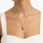 Gümüş rose gold ananas kolye