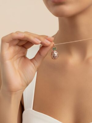 ananas gümüş kolye kadın