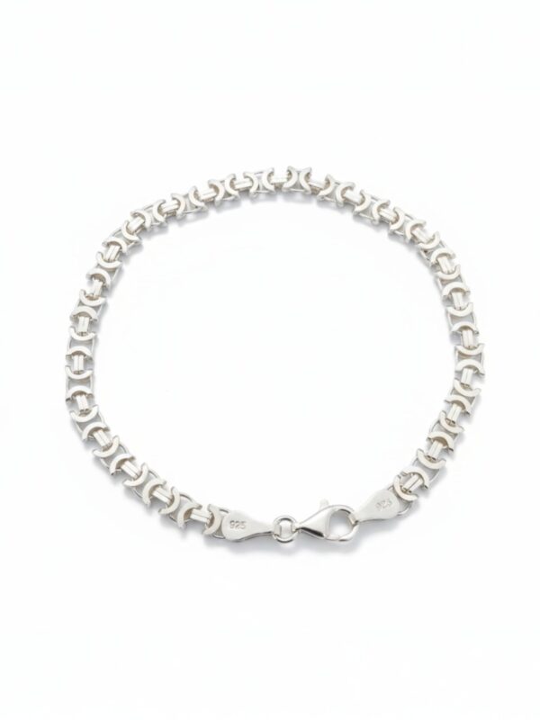 ezme gümüş kral erkek bileklik