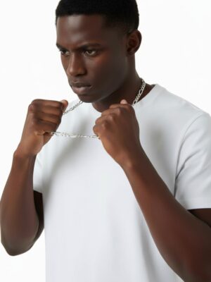 italyan figaro erkek zincir gümüş