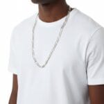 10 mm Figaro Erkek Gümüş Zincir