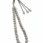 6 mm Gülle Kesim El İşçiliği 925 Ayar Gümüş Tesbih