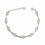 Damla Montür Zirkon Taşlı Kadın Gümüş Bileklik