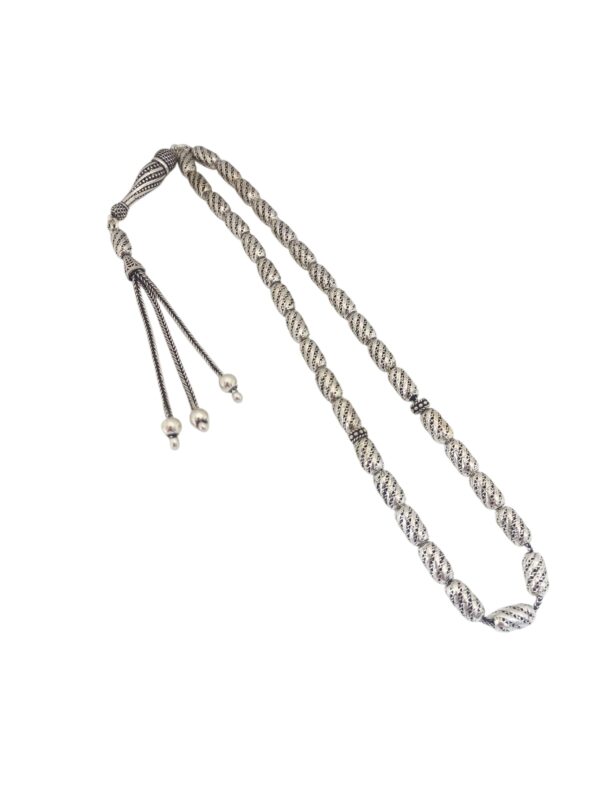 Kapsül Kesim Gümüş Tesbih | 5x10 mm | 925 Ayar Gümüş