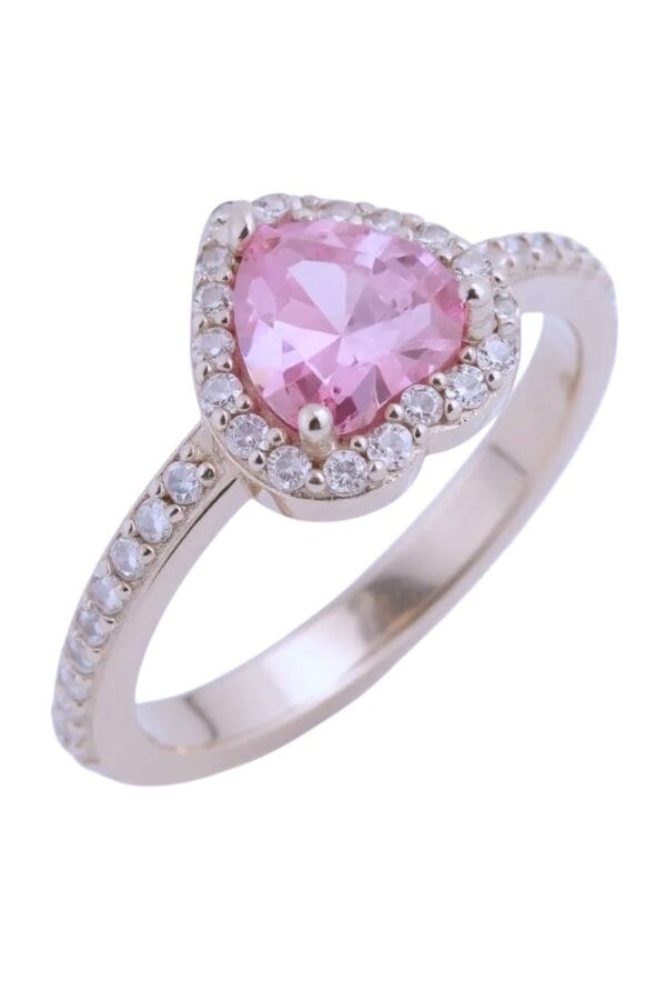 Pandora Model Pembe Kalp Yüzük