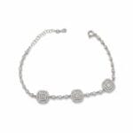 Üçlü Baget Kadın Gümüş Bileklik | 925 ayar gümüş