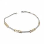 Altın renkli Gümüş Su Yolu Bileklik