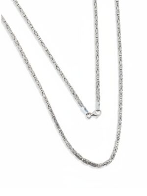 2.5mm Erkek kral model gümüş zincir