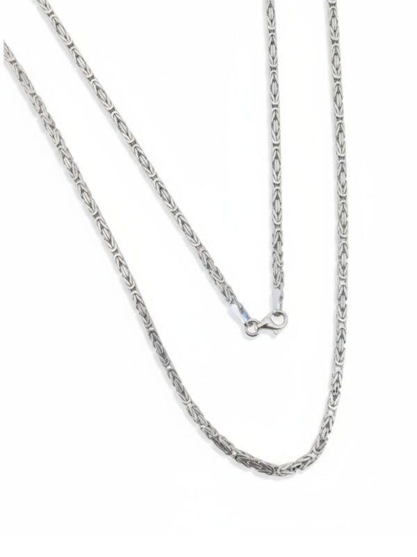 2.5mm Erkek kral model gümüş zincir