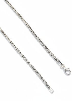 kare 925 ayar gümüş kral erkek zincir kolye