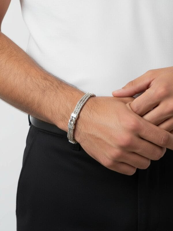 2 mm üç sıra kral erkek bileklik