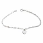 Kalpli Tasarım Suyolu Kadın Gümüş Bileklik