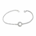 Taşlı Ayyıldız Kadın Gümüş Bileklik