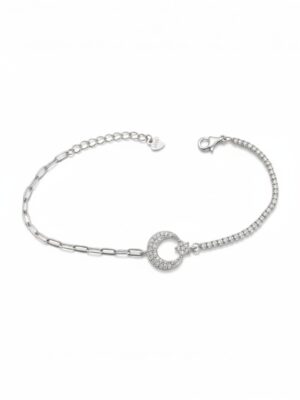 zirkon taşlı ayyıldız gümüş bileklik