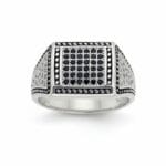 Zirkon Taşlı Özel Tasarım Erkek Yüzük | 925 Ayar Gümüş