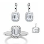 Zirkon Taşlı Üçlü Baget Gümüş Set