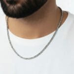 3mm Kare Kral Erkek Gümüş Zincir