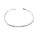 Geo Zincirli Su Yolu Gümüş Bileklik