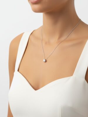 zirkon tektaş kadın gümüş kolye