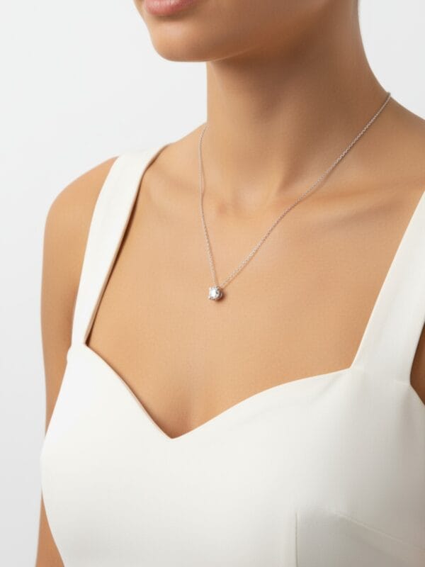 zirkon tektaş kadın gümüş kolye