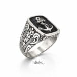 Çapa Motifli Erkek Yüzük