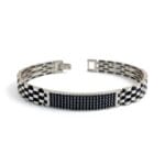 Siyah Taşlı Plakalı Erkek Künye