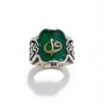 Elif-Vav Harfli Selçuk Devlet Armalı Erkek Yüzük