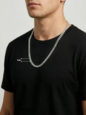 İtalyan erkek zincirimizin kalınlığı 6 mm uzunluğu ise 60 cmdir.