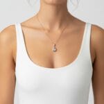 Paraiba Damla Taşlı Gümüş Kolye