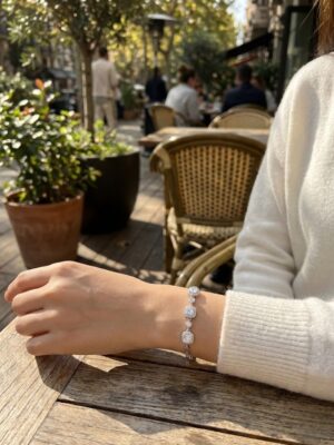 Baget gümüş bileklik kadın mankende