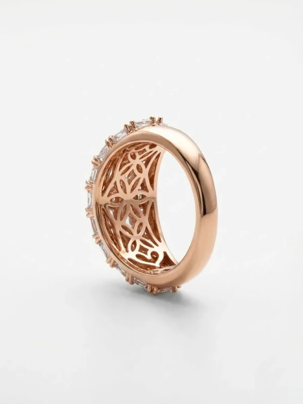 Özel tasarım rose gold yüzük alt kısmı