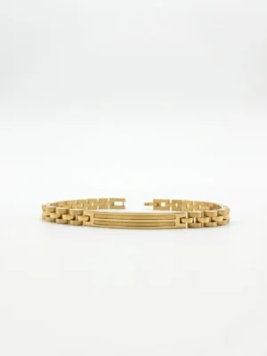 Altın renginde rlx 316L çelik erkek bileklik