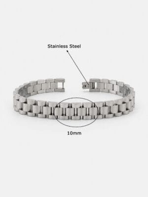 10mm Paslanmaz Çelik Kordon Erkek Çelik Bileklik - Görsel 3