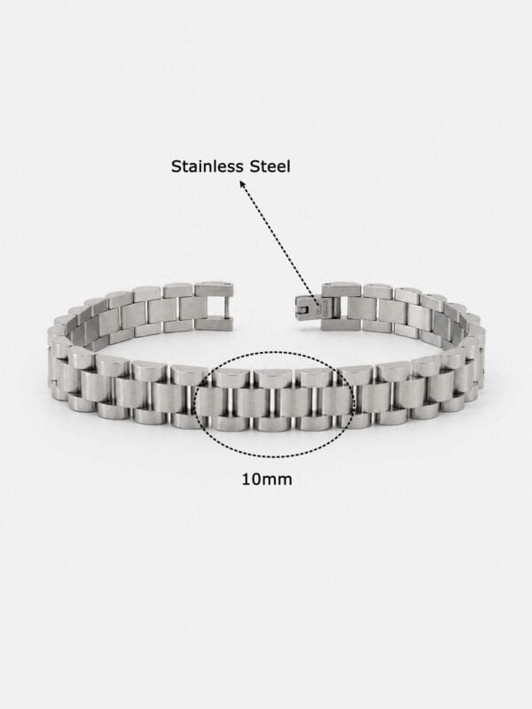 10mm Paslanmaz Çelik Kordon Erkek Çelik Bileklik
